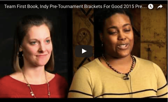 On the board and the bracket with Team First Book&nbsp;Indy